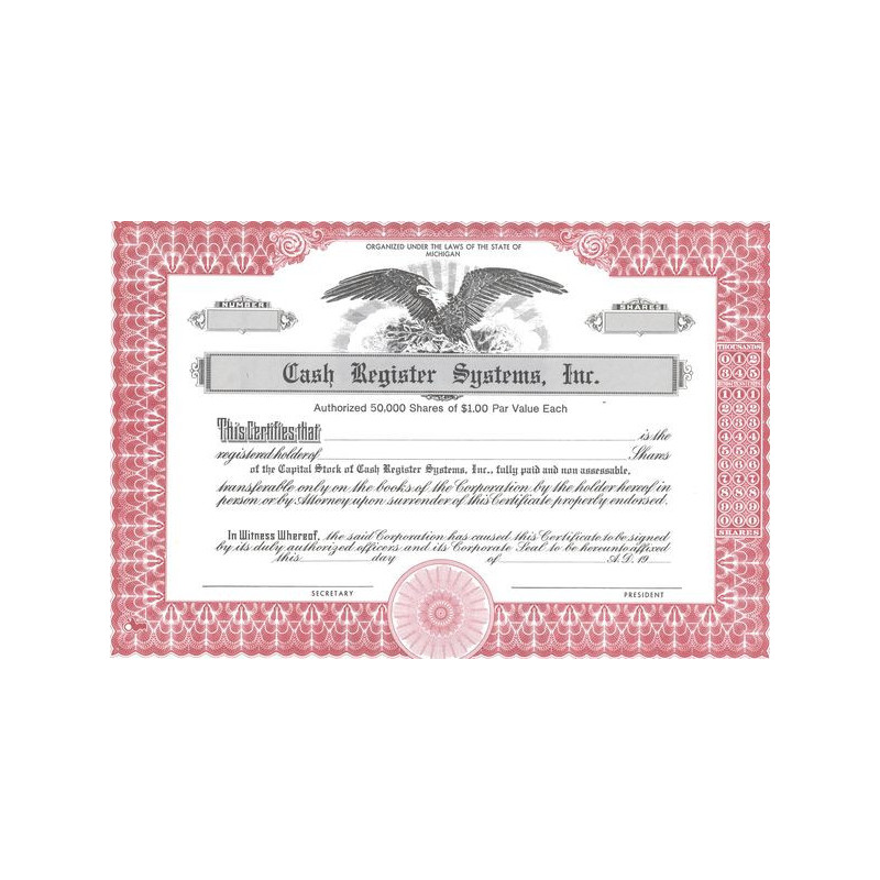 Cash Register Systems Inc (Blanquette)(Act 1$)