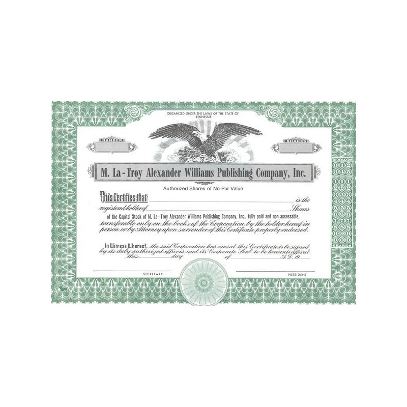 M.La-Troy Alexander Williams Publishing Cy Inc (Blanquette)(Act)