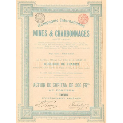 Cie Internationale de Mines et Charbonnages (Act 500 F)