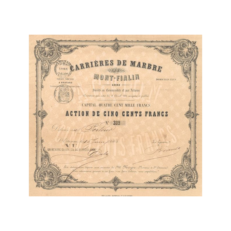 Carrières de Marbre du Mont-Fialin (Act 500 F)