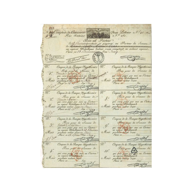 Comptoir de Commerce Quay Pelletier - Banque Hypothecaire (Bon 300 £)