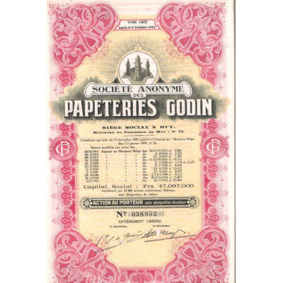 S.A. des Papeteries Godin (Act)
