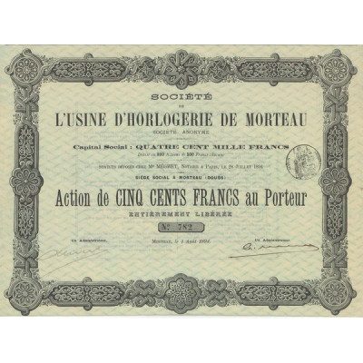 Sté de l'Usine Horlogerie de Morteau (Act 500 F)