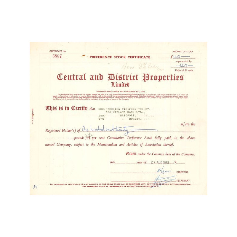 Central and District Properties Ltd (Titre 120 Act 1 £)