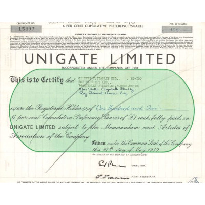 Unigate Ltd (Titre 105 Act 1 £)