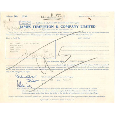 James Templeton & Cy Ltd (Act 33 £)