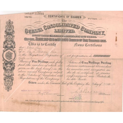 The Oceana Consolidated Cy Ltd (Titre 12 Act 5s £)