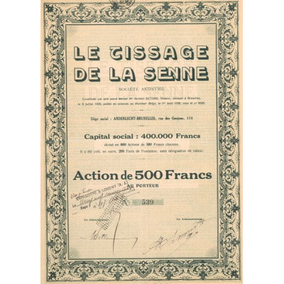 Le Tissage de la Senne (Act 500 F)