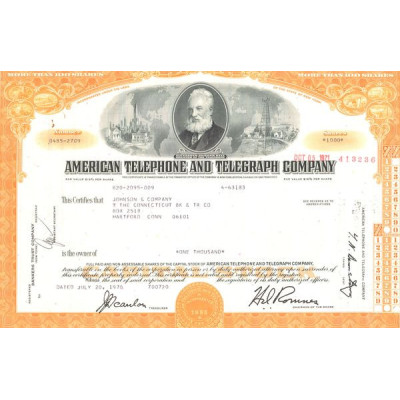 American Telephone and Telegraph Cy (Titre 1000 Act)