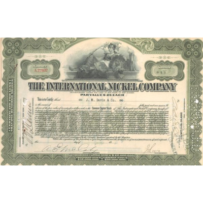 The International Nickel Cy (Titre 04 Act 25$)