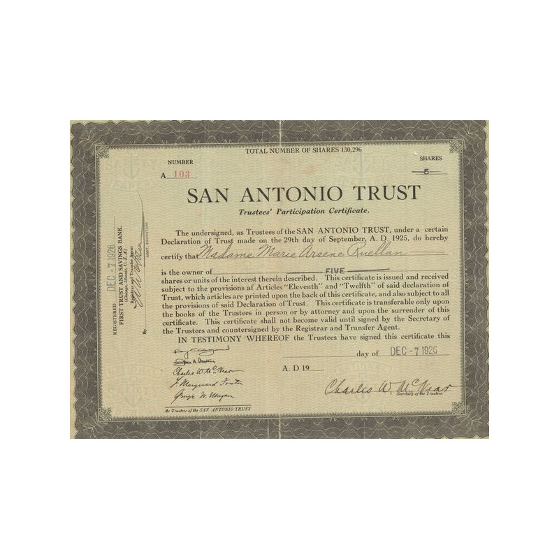 San Antonio Trust (Titre 05 Act)