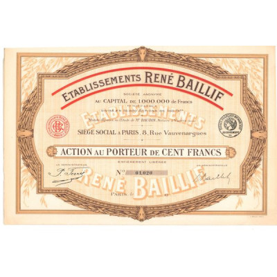 Etablissements René Baillif (Act 100 F)