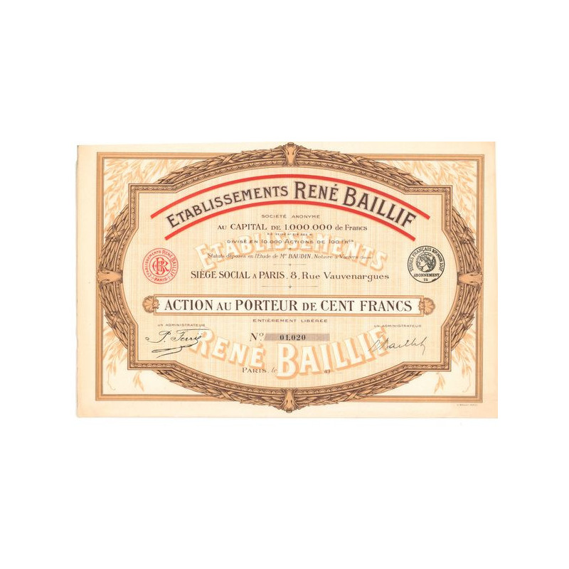 Etablissements René Baillif (Act 100 F)