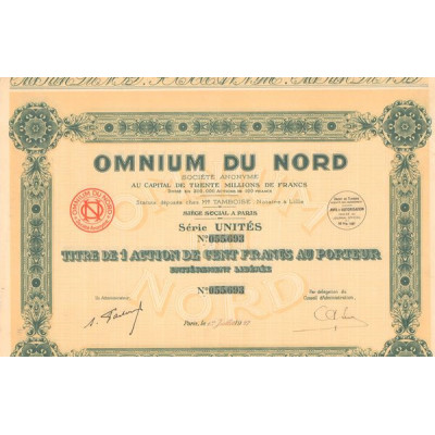 Omnium Du Nord (1 Act 100F)