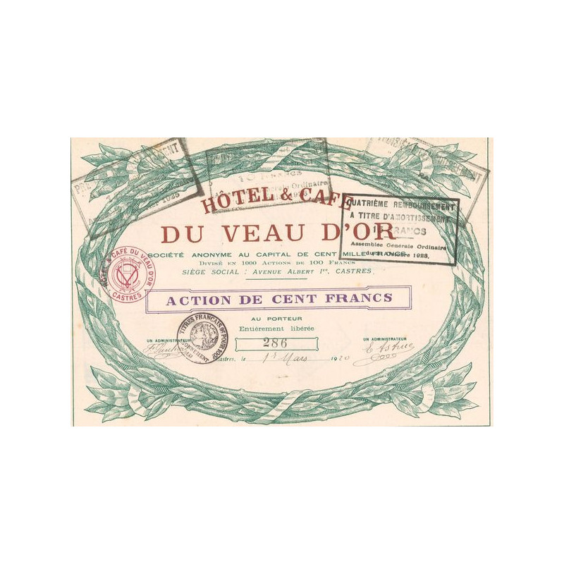 Hôtel & Café du Veau d'Or (Act 100 F)