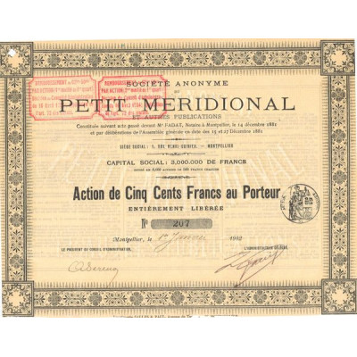 S.A du Petit Méridional (Act 500 F)