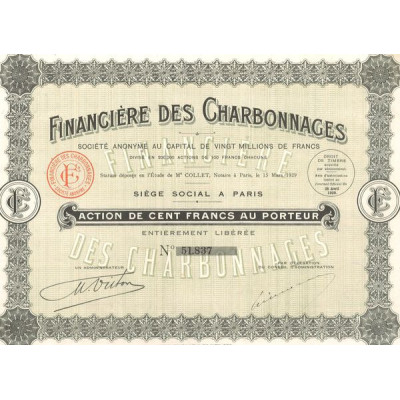 Financière des Charbonnages (Act 100F)
