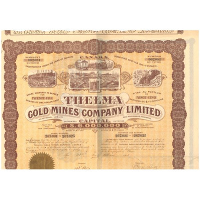 Thelma Gold Mines Cy Ltd (Titre 25 Act 1$)