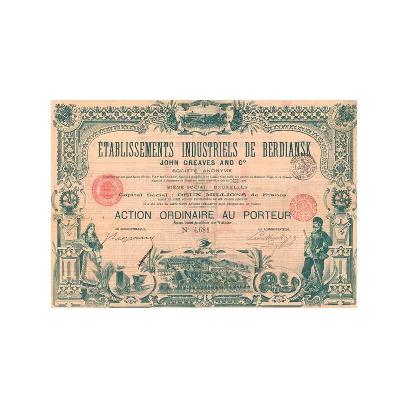 Ets Industriels de Berdiansk John Graves anc Cie (Act Ordin 500 F)