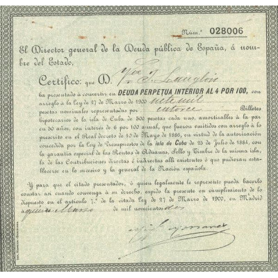 Deuda Prepetua Interior Al 4 Por 100 (CN Act 500p)