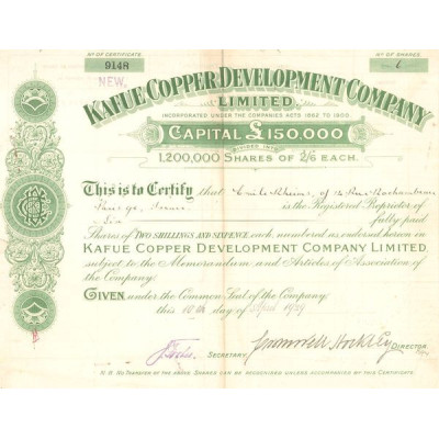 Kafue Copper Development Cy Ltd (CN Act 2.6£)