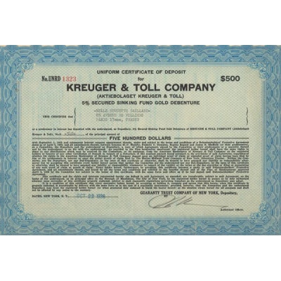 Kreuger & Toll Cy (CN Act 500$)