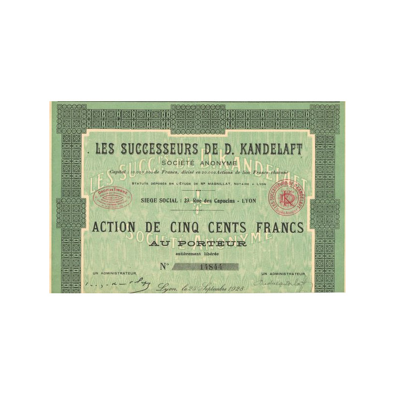 Les Successeurs de D.Kandelaft (Act 500F)
