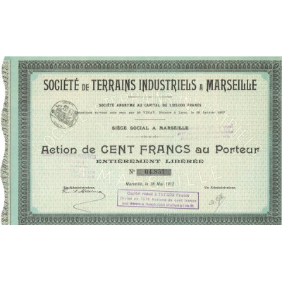 Sté des Terrains Industriels à Marseille (Act 100F)