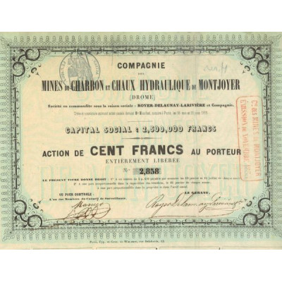 Cie des Mines de Charbon et Chaux Hydraulique de Montjoyer (Drome) (Act 100F)
