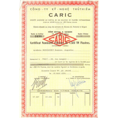 Caric (Certif Nomin)