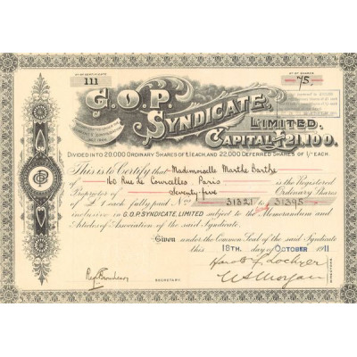 G.O.P. Syndicate Ltd (CN Act 1£)
