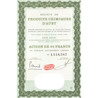 Sté de Produits Chimiques d'Auby (Act 50F)