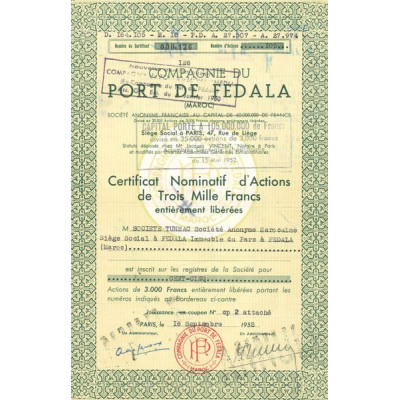 Cie du Port de Fedala (Maroc) (CN Act 3000 F)
