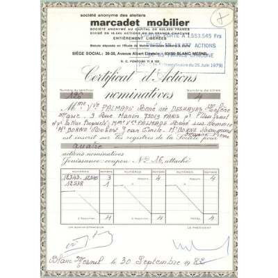 S.A des Ateliers Marcadet Mobilier (CN 4 Act)