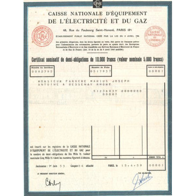 Caisse Nationale d'Equipement de l'Electricité et du Gaz (CN Act 5000 F)
