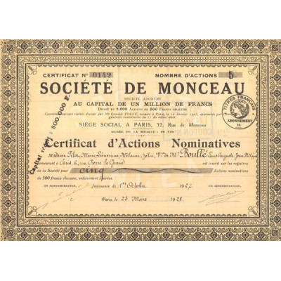Sté de Monceau (CN Act 500 F)