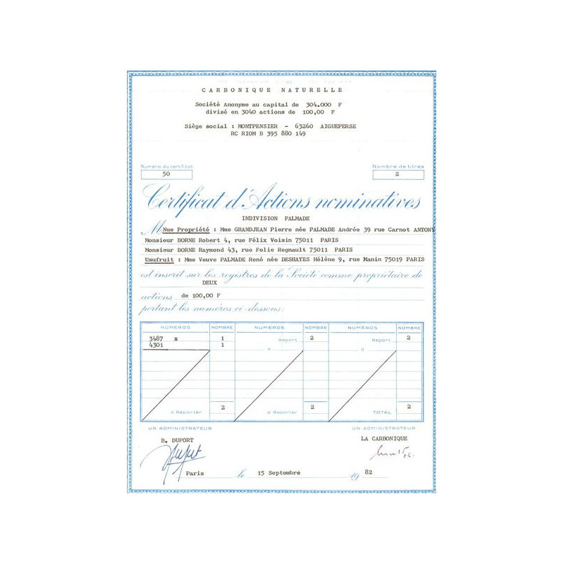 Carbonique Naturelle (CN Act 100F)