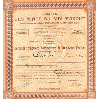 Sté des Mines du Sidi Marouf (CN Act 500F)(Modele 2)