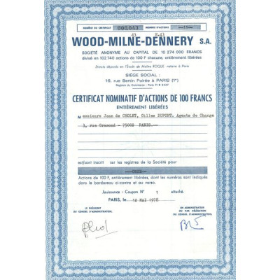 Wood-Milne-Dennery (CN Act 100F)