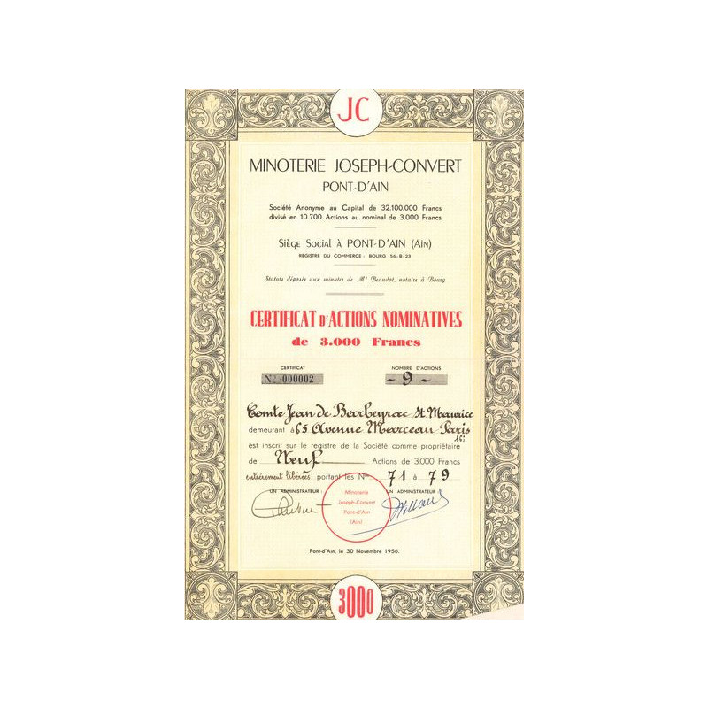 Minoterie Joseph Convert Pont d'Ain (CN Act 3000F)