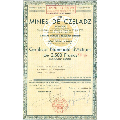 S.A des Mines de Czeladz (CN Act 2500F)
