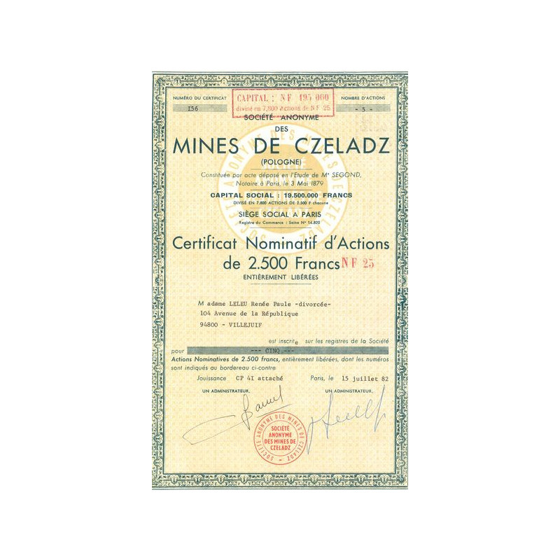 S.A des Mines de Czeladz (CN Act 2500F)