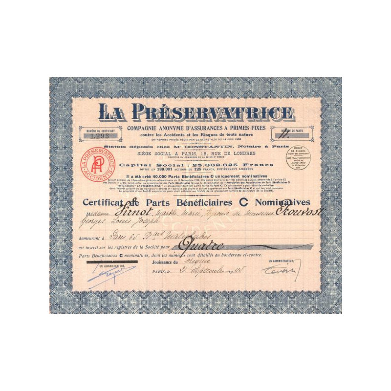 La Préservatrice (CN PB "C") Rouge