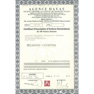 Agence Havas (CN Act 100F)