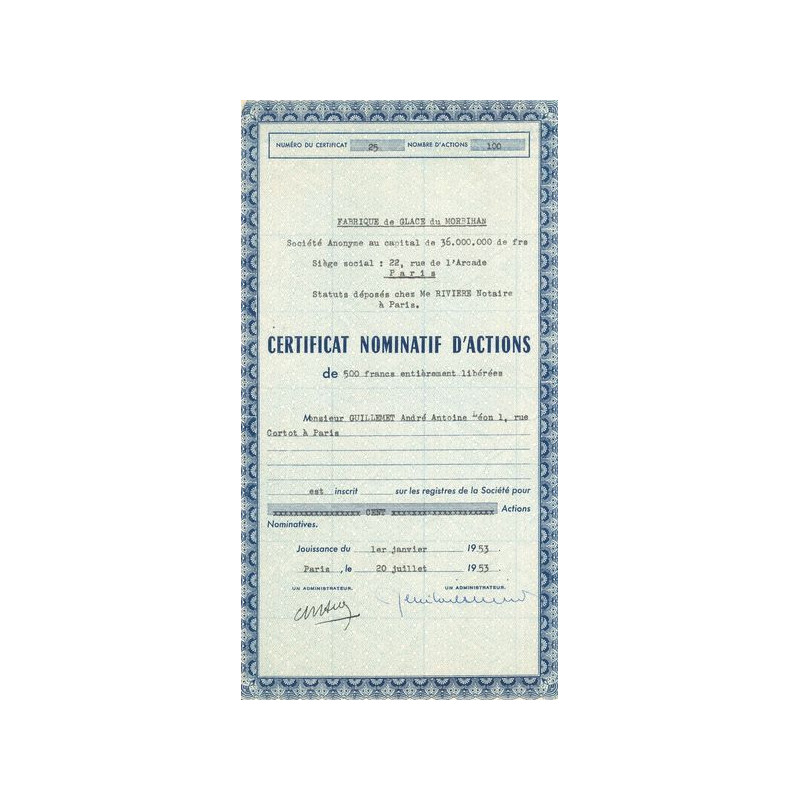 Fabrique de Glace du Morbihan (CN Act 500F)