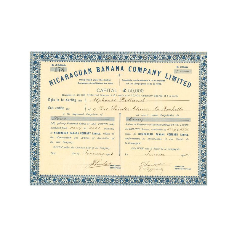 Nicaraguan Banana Cy Ltd (CN Act 1£)