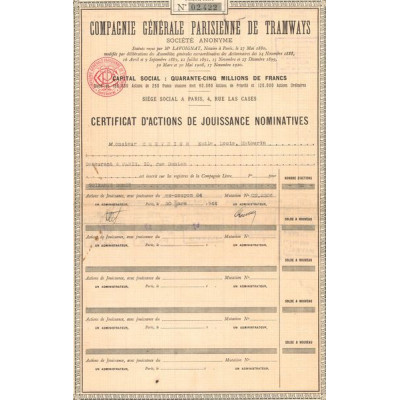 Cie Gale Parisienne de Tramways (CN Act 250F)