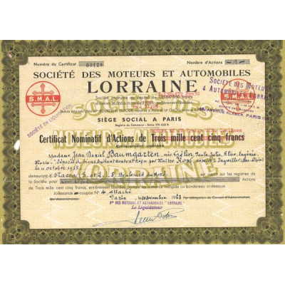 Sté des Moteurs et Automobiles Lorraine (CN Act 3500F)