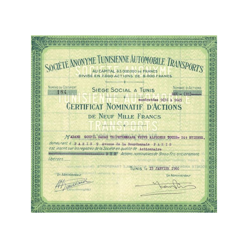 S.A Tunisienne Automobile Transports (CN Act 9000F)