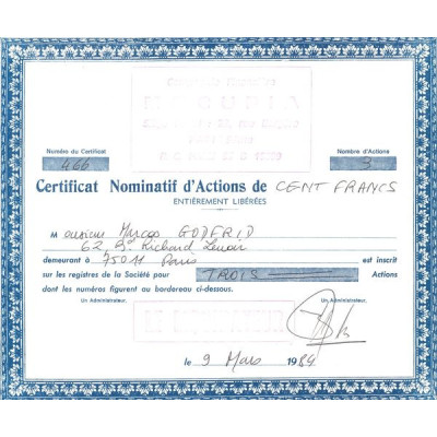 Cie Financière Mocupia (CN Act 100F)